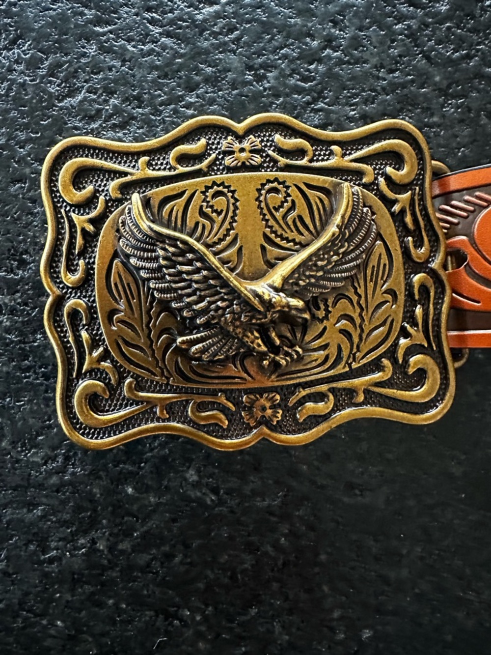 Antique Bronze Eagle Western Belt Buckle - Men Accessories
